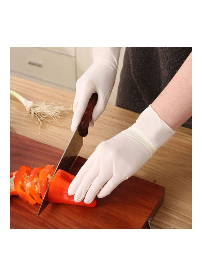 Pack Of 50 Nitrile Disposable Gloves White - Image 2