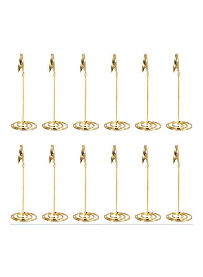 Generic 12-Piece Place Card Holders Gold  - Image 1