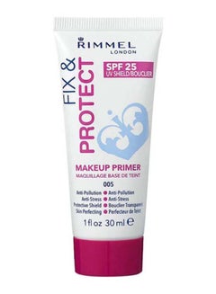 RIMMEL LONDON Fix & Protect Makeup Primer, 30 ml Clear  - Image 1