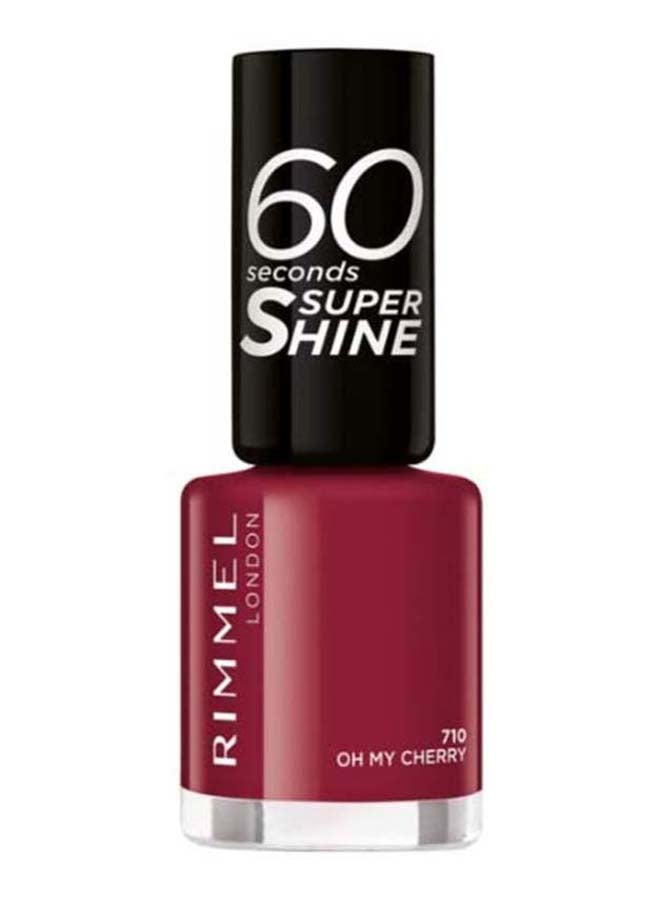 RIMMEL LONDON 60 Seconds Super Shine Nail Polish 710 Oh My Cherry  - Image 1