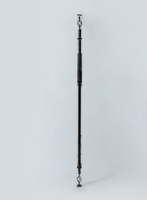 Emily Adjustable Curtain Rod Black 165-300cm