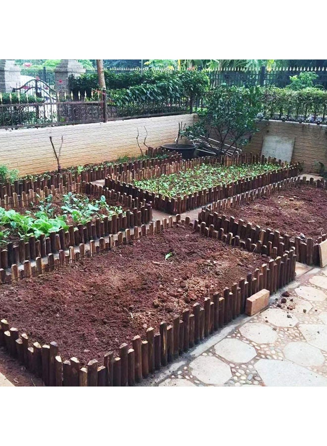 LINGWEI Fence Stake Wooden Protective Guard Brown 120x35cm - Image 2