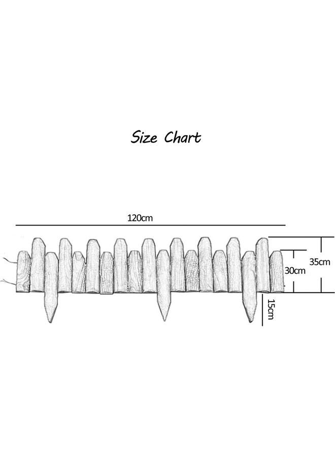 LINGWEI Fence Stake Wooden Protective Guard Brown 120x35cm - Image 3
