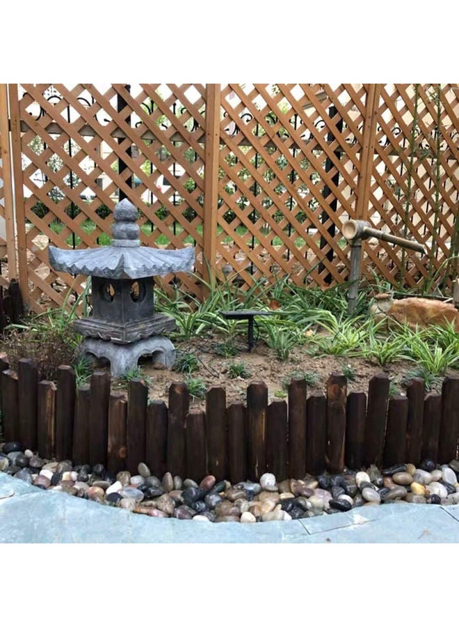 LINGWEI Fence Stake Wooden Protective Guard Brown 120x30cm - Image 2