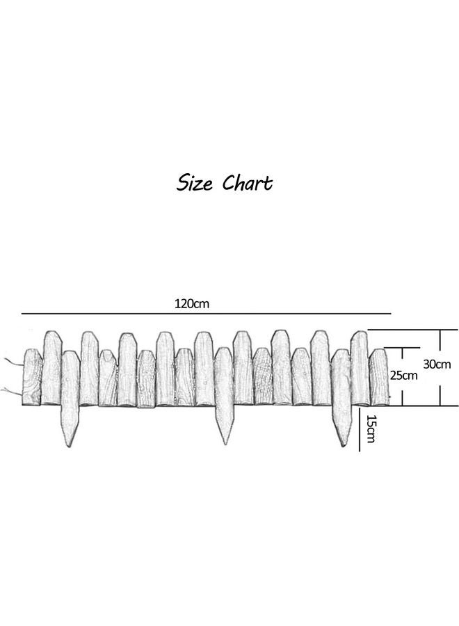 LINGWEI Fence Stake Wooden Protective Guard Brown 120x30cm - Image 3