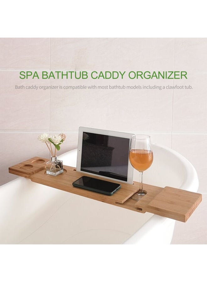 Bathtub Caddy Tray Brown 6.1x27.55x1.18inch - Image 3