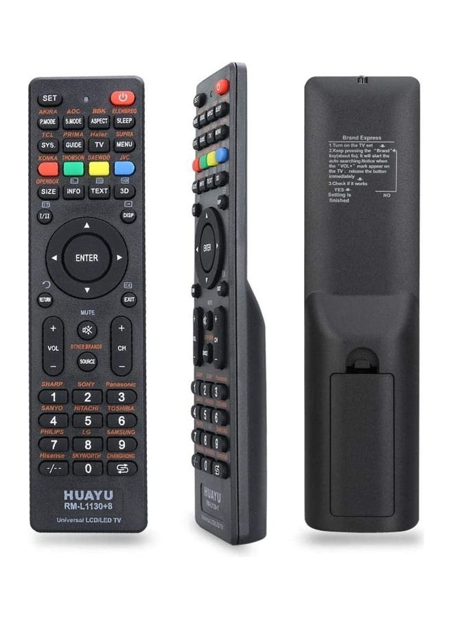 ICS Universal TV Remote Control Black