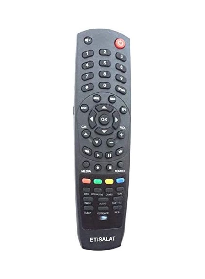ICS Remote Control For Etisalat Receiver Black