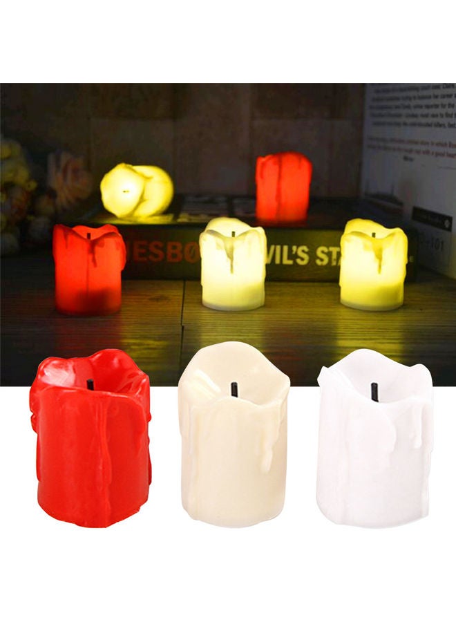 طقم شموع LED بدون لهب مكون من 12 قطعة أحمر - Image 4
