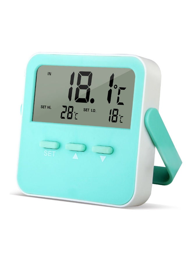 Temperature Alarm Thermometer with LCD Display Green  - Image 1