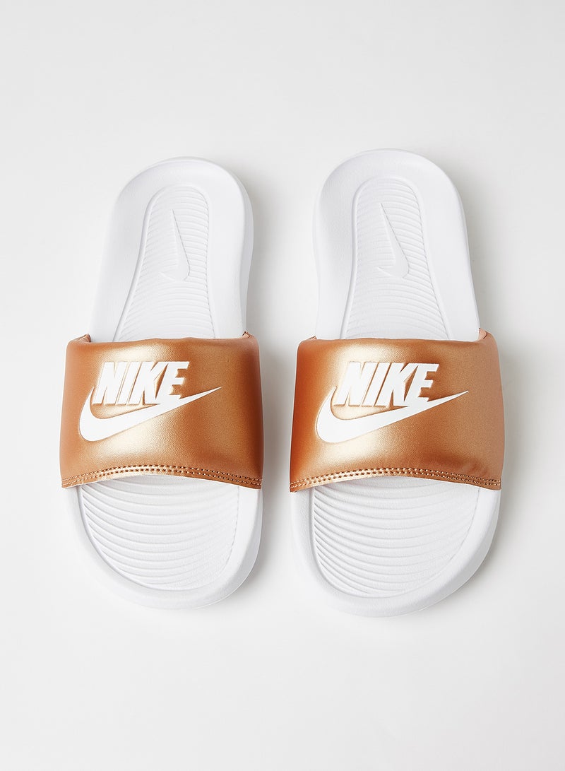 Nike - Victori One Printed Slides Rose Gold - Image 1