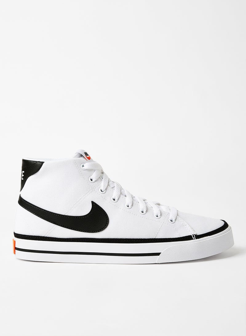 Nike Court Legacy Canvas Mid Sneakers White/Black - Image 1