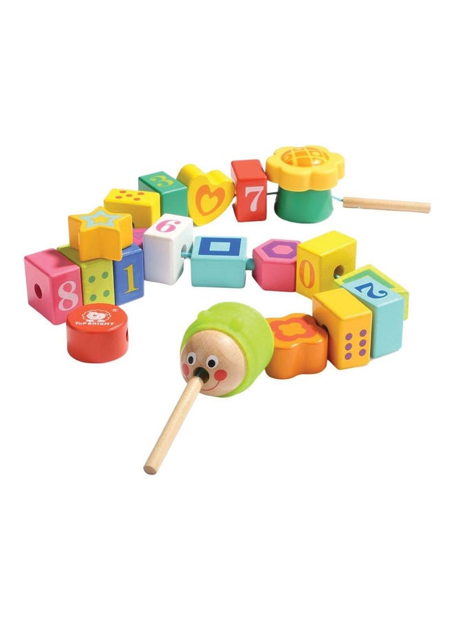 TOP BRIGHT Wooden Caterpillar Lacing Bead  - Image 1