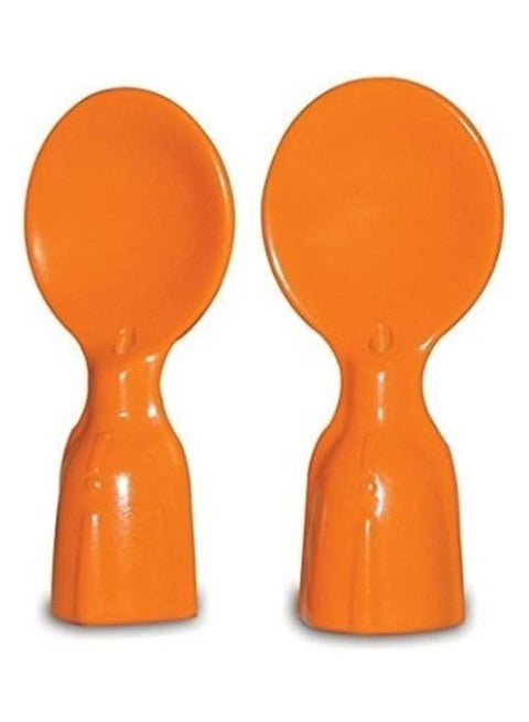 2-Piece Squeeze Spoon Adapter, Orange