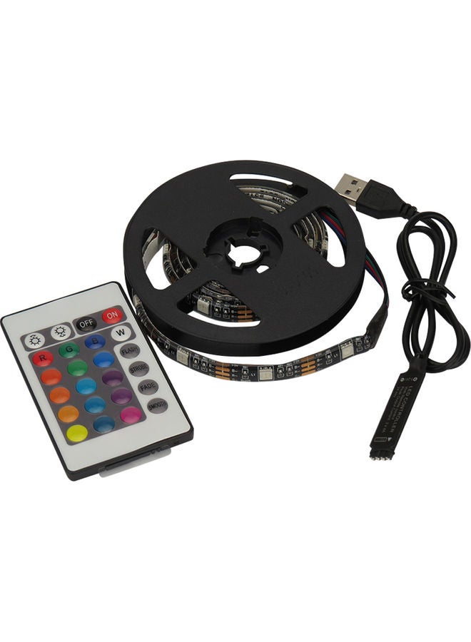 Arabest - LED Waterproof Flexible Strip Light with IR Key Remote Controller Black - Image 1