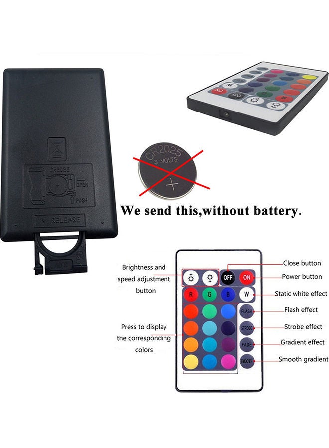 Arabest - LED Waterproof Flexible Strip Light with IR Key Remote Controller Black - Image 1