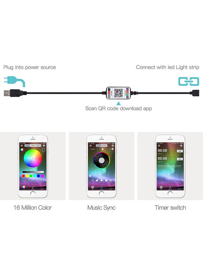 LED Waterproof Flexible Strip Light with App Bluetooth Control Multicolour