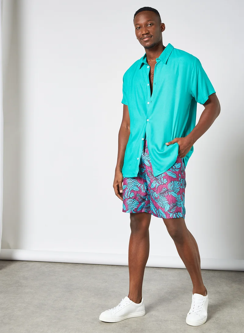 STATE 8 Short Sleeve Shirt Aqua