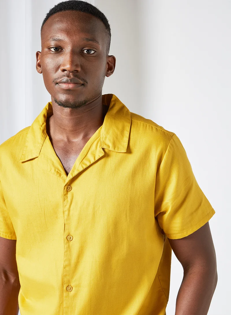 STATE 8 Short Sleeve Shirt Mustard