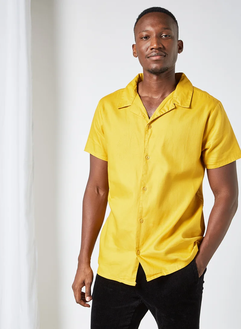 STATE 8 Short Sleeve Shirt Mustard