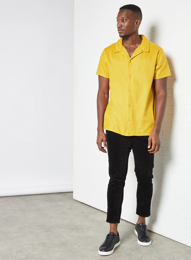 STATE 8 Short Sleeve Shirt Mustard
