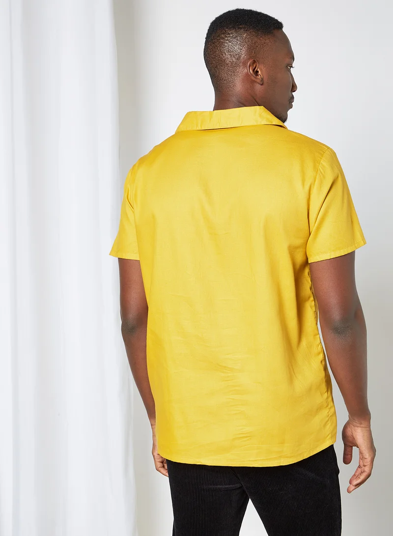 STATE 8 Short Sleeve Shirt Mustard