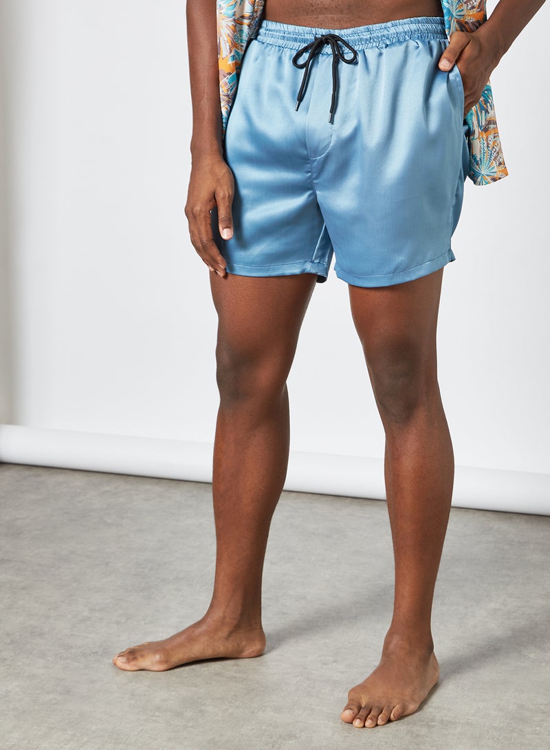 STATE 8 - Drawstring Swim Shorts Blue - Image 1