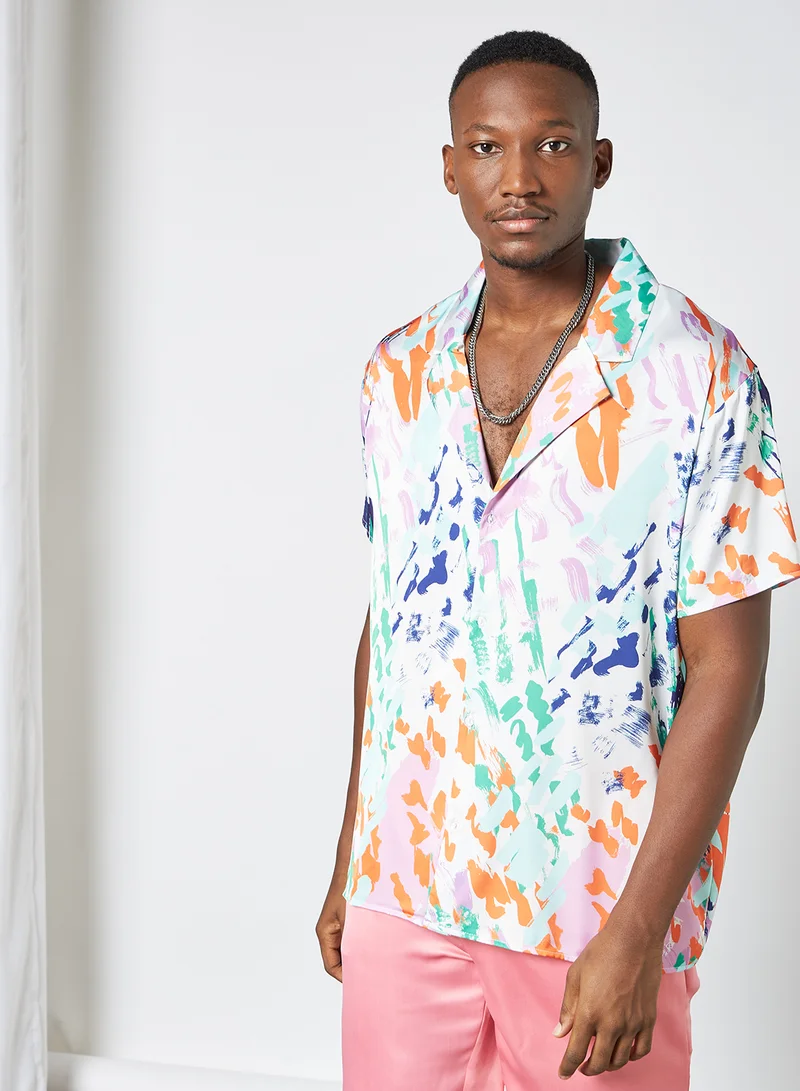 STATE 8 Abstract Print Shirt