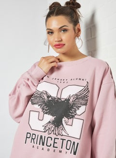 Sivvi x GenM Graphic Print Sweatshirt Purple  - Image 4