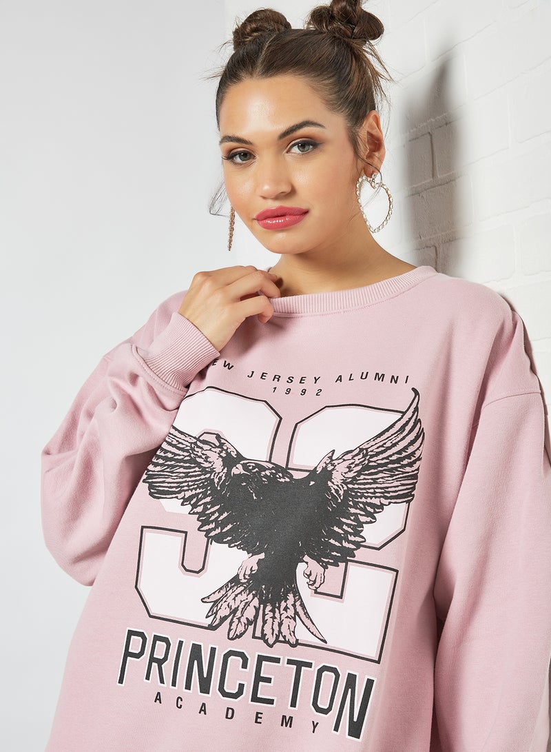 Sivvi x GenM Graphic Print Sweatshirt Purple - Image 4