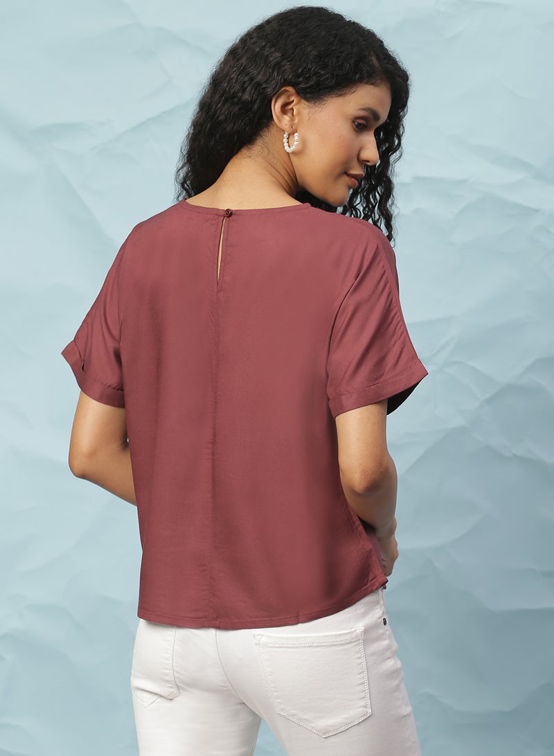 Aila - Casual Top Brown - Image 1