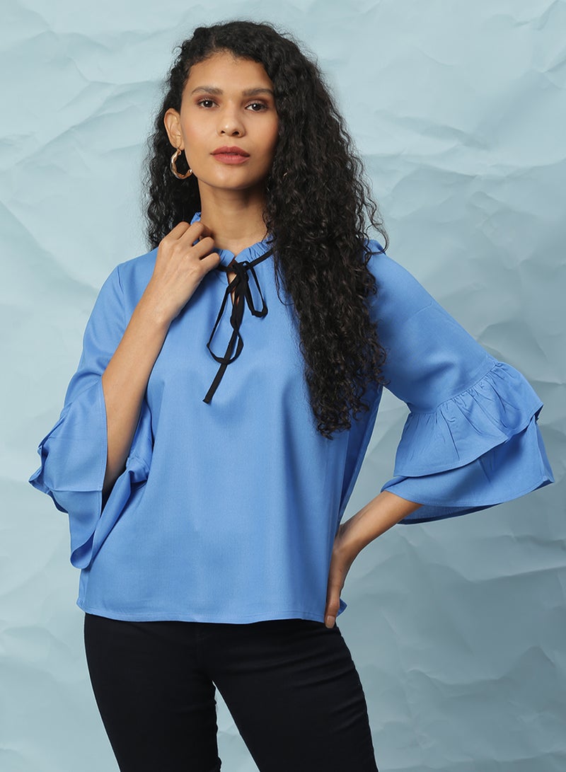 Aila Casual Top Blue  - Image 1