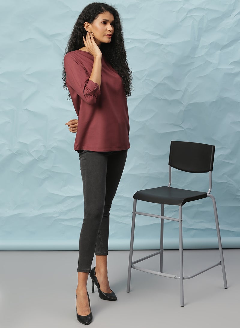 Aila - Casual Top Brown - Image 1