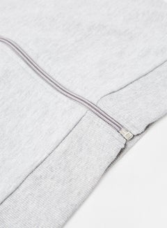 NEON Boys Hooded Neck Long Sleeve Zip Through Grey Melange  - Image 4