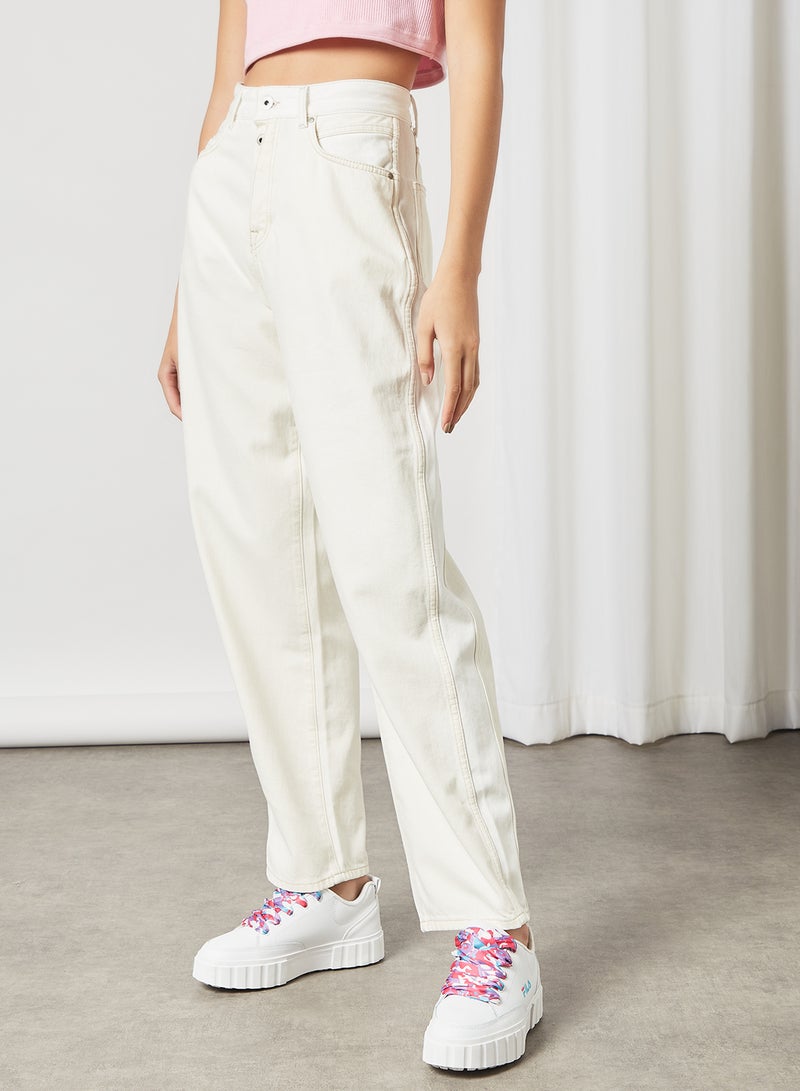 Pepe Jeans LONDON - Wide Leg Denim Jeans White - Image 1