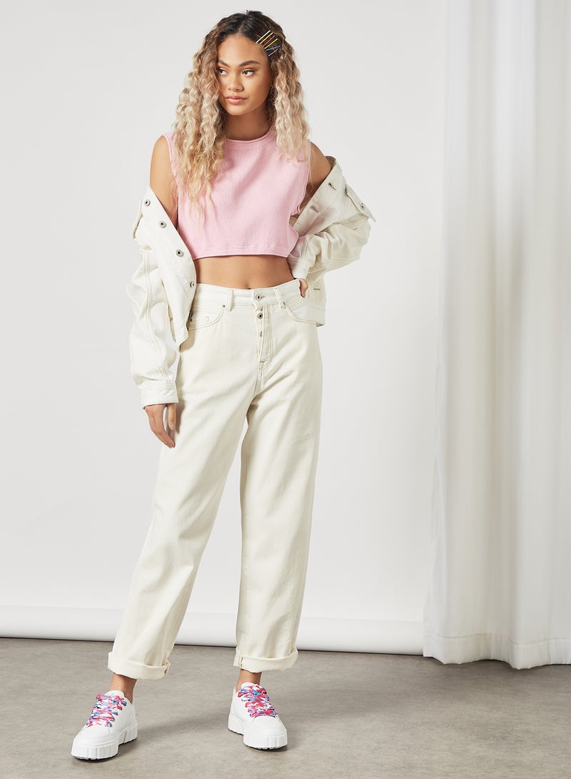 Pepe Jeans LONDON - Wide Leg Denim Jeans White - Image 1