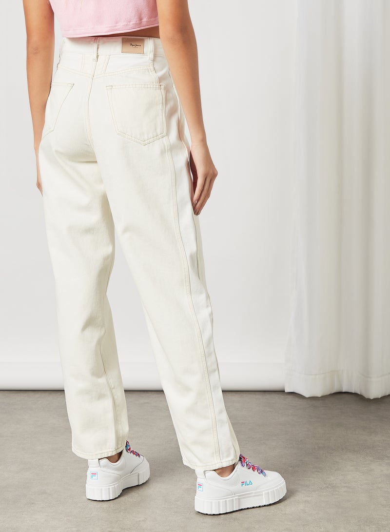 Pepe Jeans LONDON - Wide Leg Denim Jeans White - Image 1