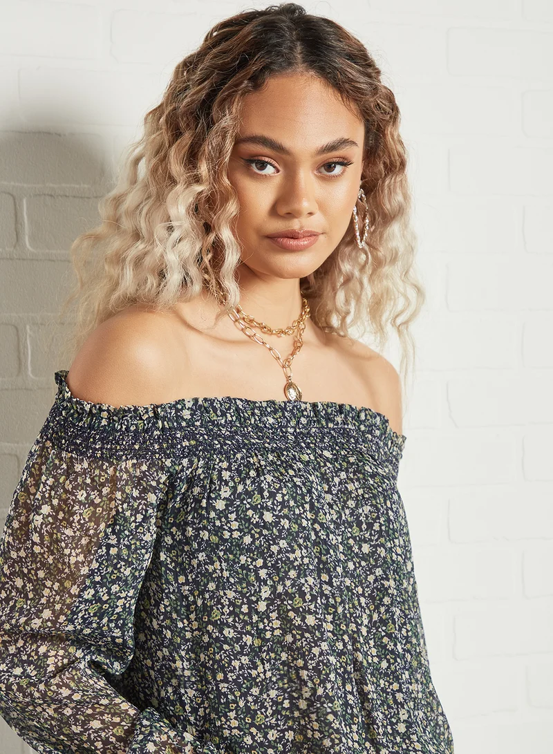 Pepe Jeans LONDON Floral Print Top Multicolour