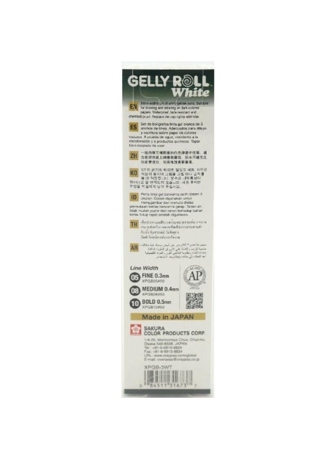 SAKURA 3-Piece Gelly Roll Gel Ink Pen Multicolour  - Image 2