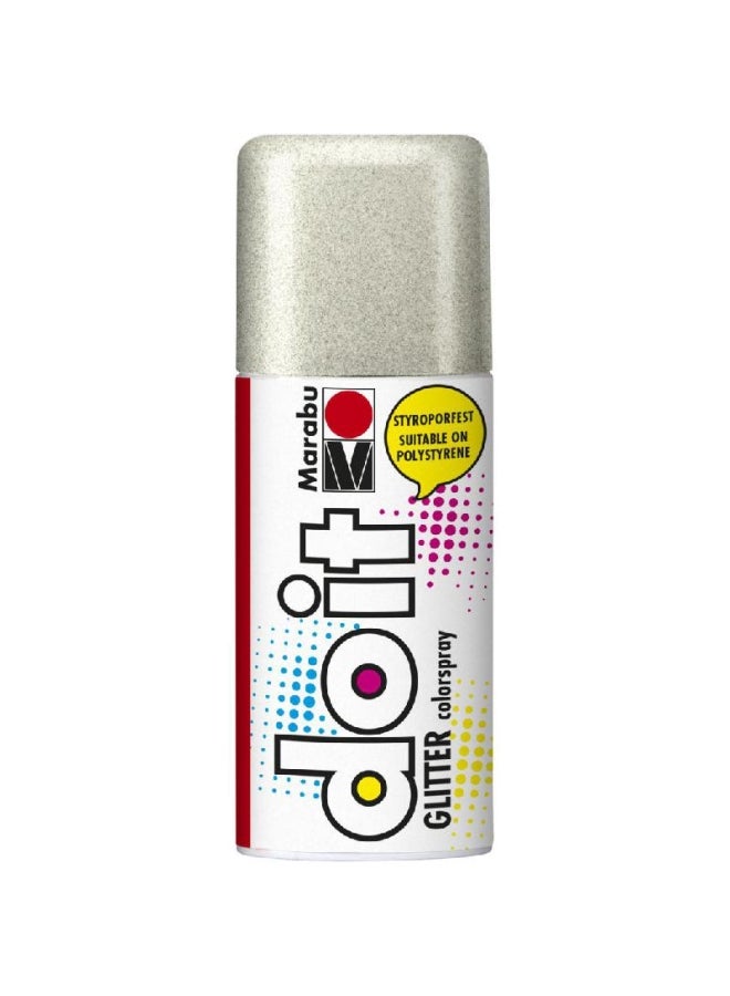 Marabu Do It  Glitter Weatherproof Spray Paint Silver