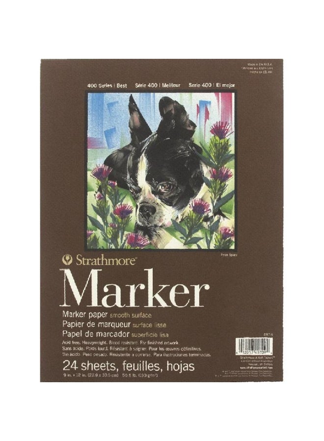 Strathmore Marker 400 Drawing Pad White - Image 1