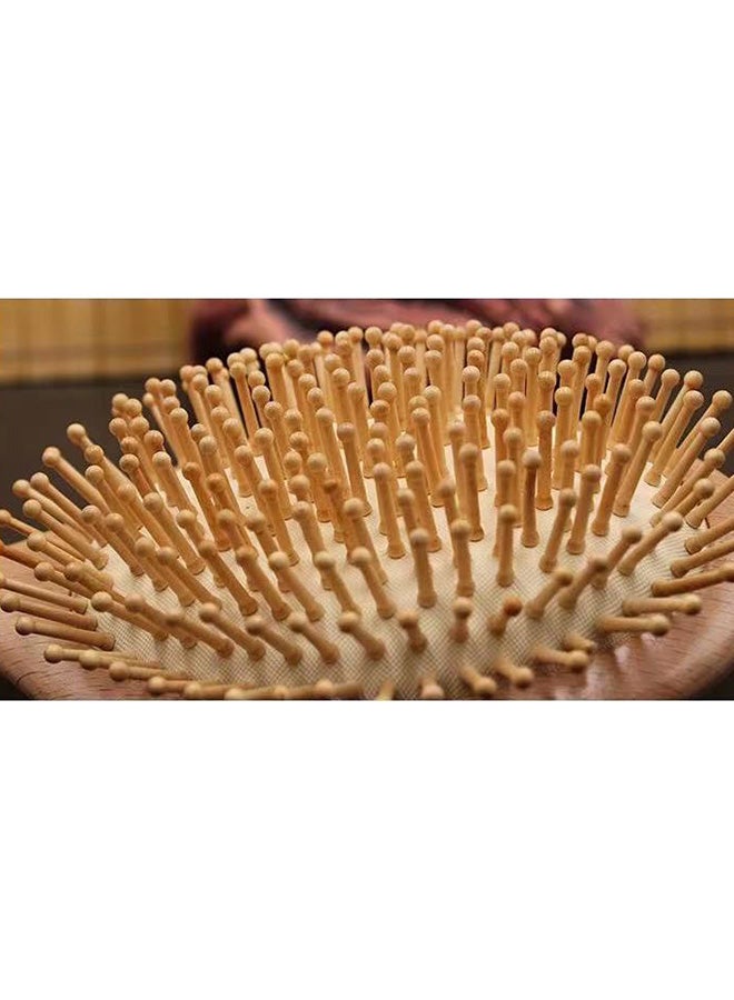 Oval Shape Hair Brush Beige - Image 3