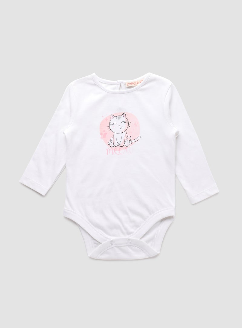 Zarafa Casual Stylish Onesies White  - Image 1