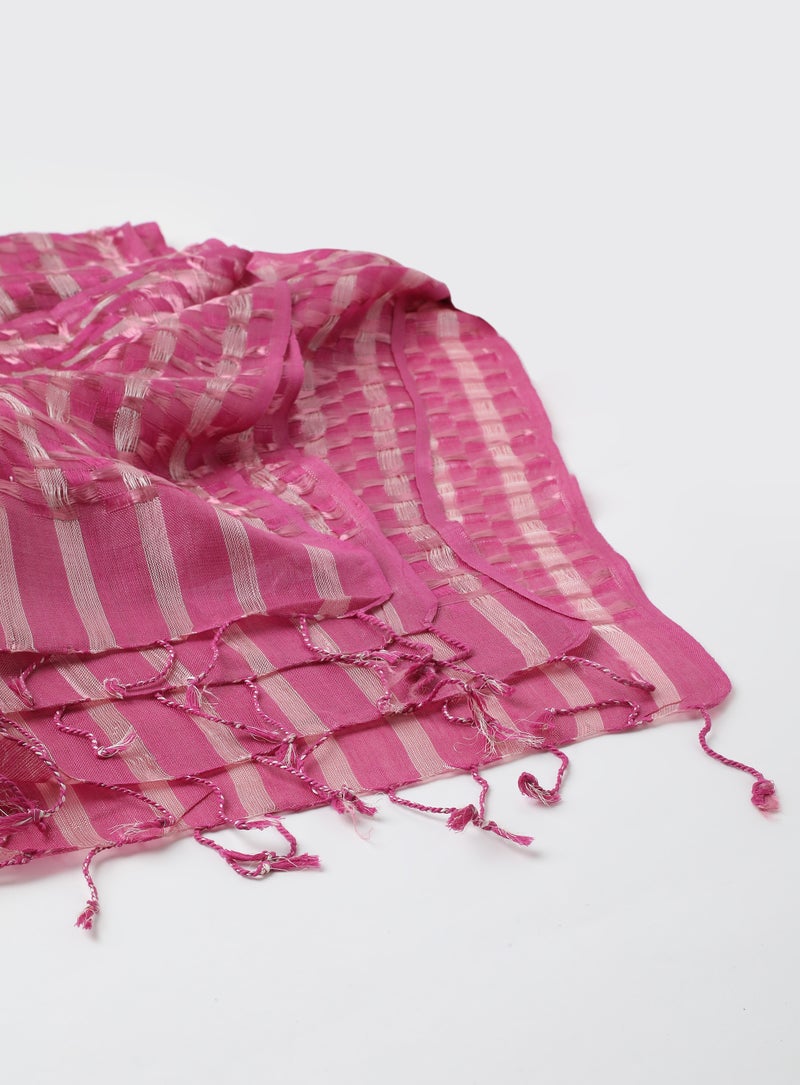 Aila Aop Scarf Pink/White - Image 4