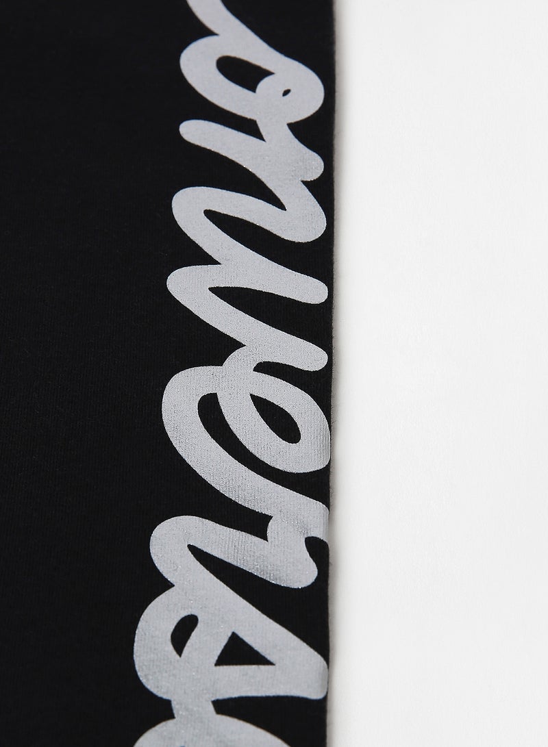 CONVERSE Kids Logo Detail Sweatpants Black  - Image 4