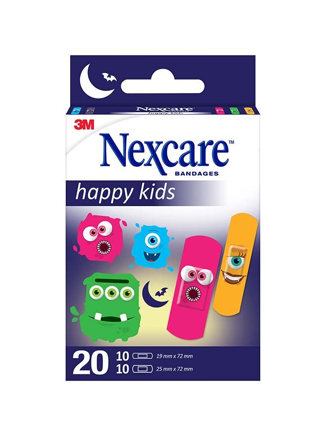 Nexcare Pack Of 20 Monsters Tattoo Plasters  - Image 1
