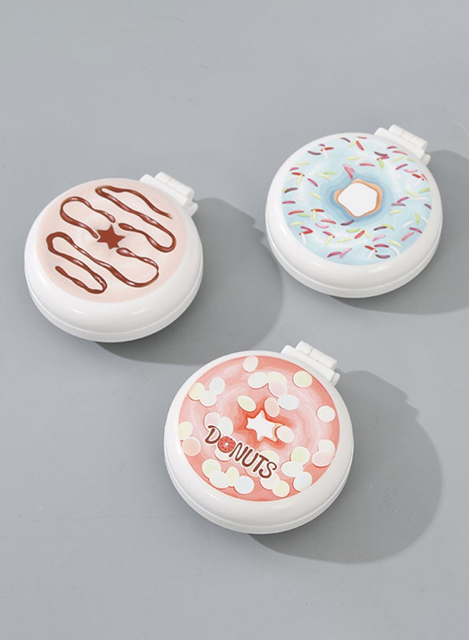 XIMI VOGUE Doughnut Collection Mini Round Folding Comb With Mirror Assorted Multicolour 30grams - Image 2