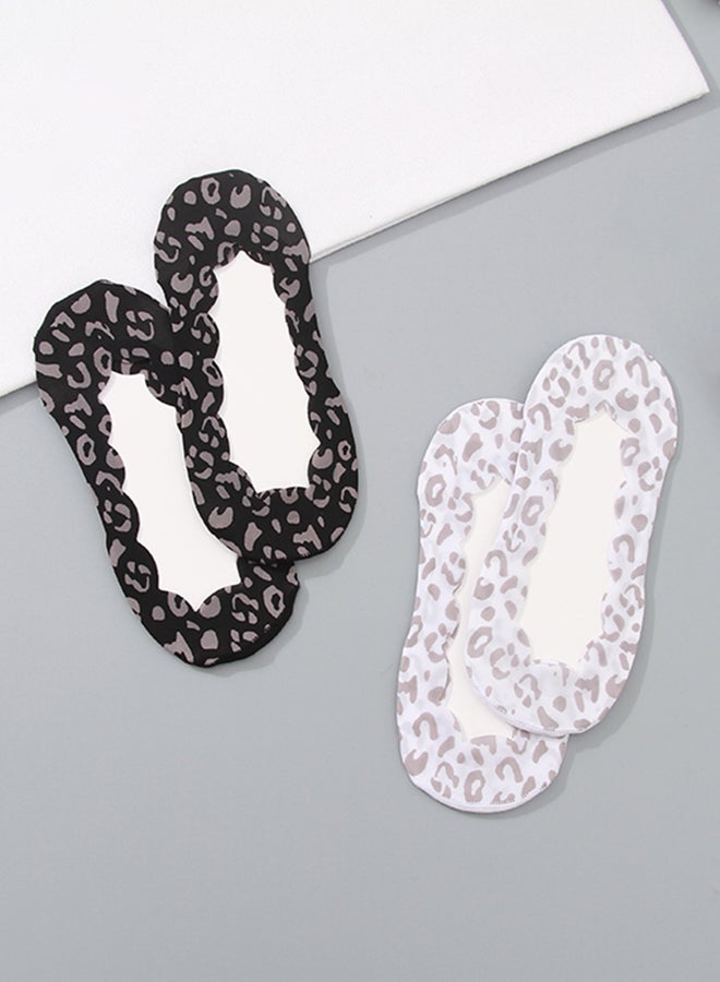 شيمي فوج Leopard Print Women's No Show Socks Multicolour  - Image 2