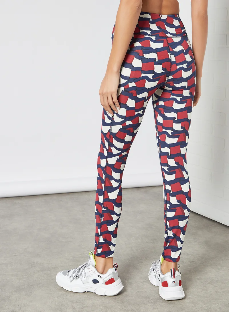 TOMMY SPORT Sport Cool Print Leggings Multicolour