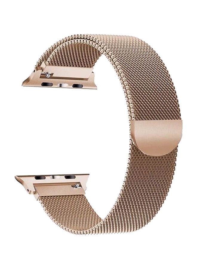 Generic - Adjustable Milanese Loop Stainless Steel Band For Apple Watch Series 38-40mm Rose Gold - Image 1